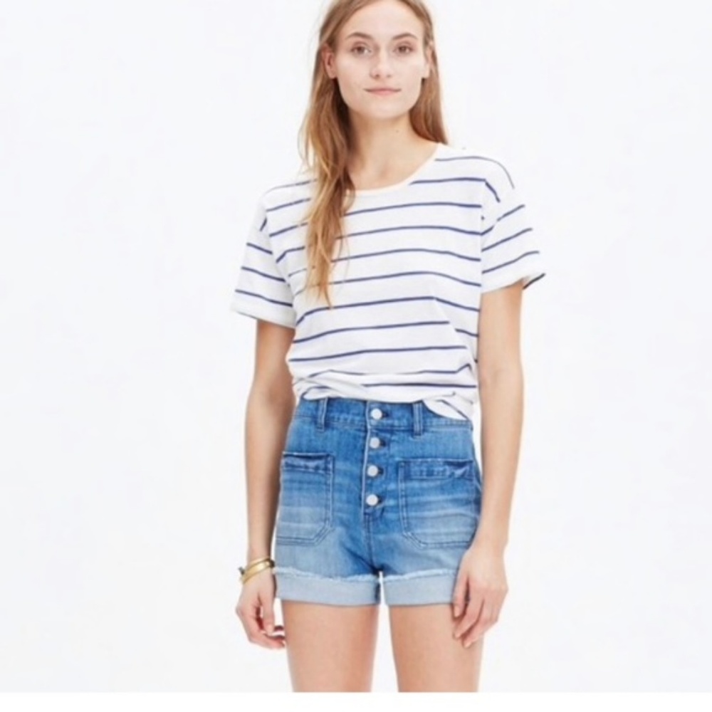 Madewell Exposed Button Sailor Shorts